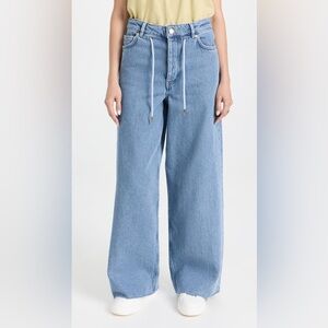GANNI J1286 Wide Leg Jeans Women’s Cropped Denim Like New Size 26